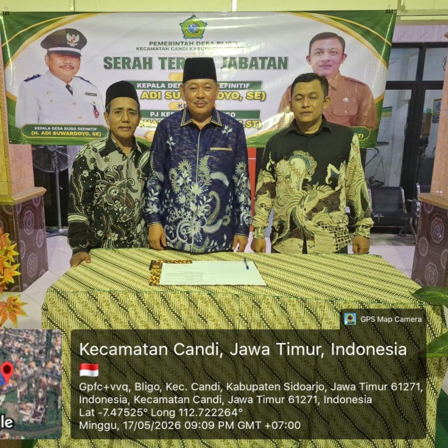 KEGIATAN SERTIJAB KEPALA DESA BLIGO KEPADA PJ. KEPALA DESA BLIGO 